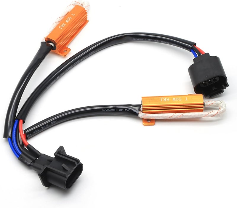 Reno H13/9008 Canbus Resistor Kits for LED Fog Light Bulbs Anti-Flicker Error Elimination, Pack of 2 - Image 3
